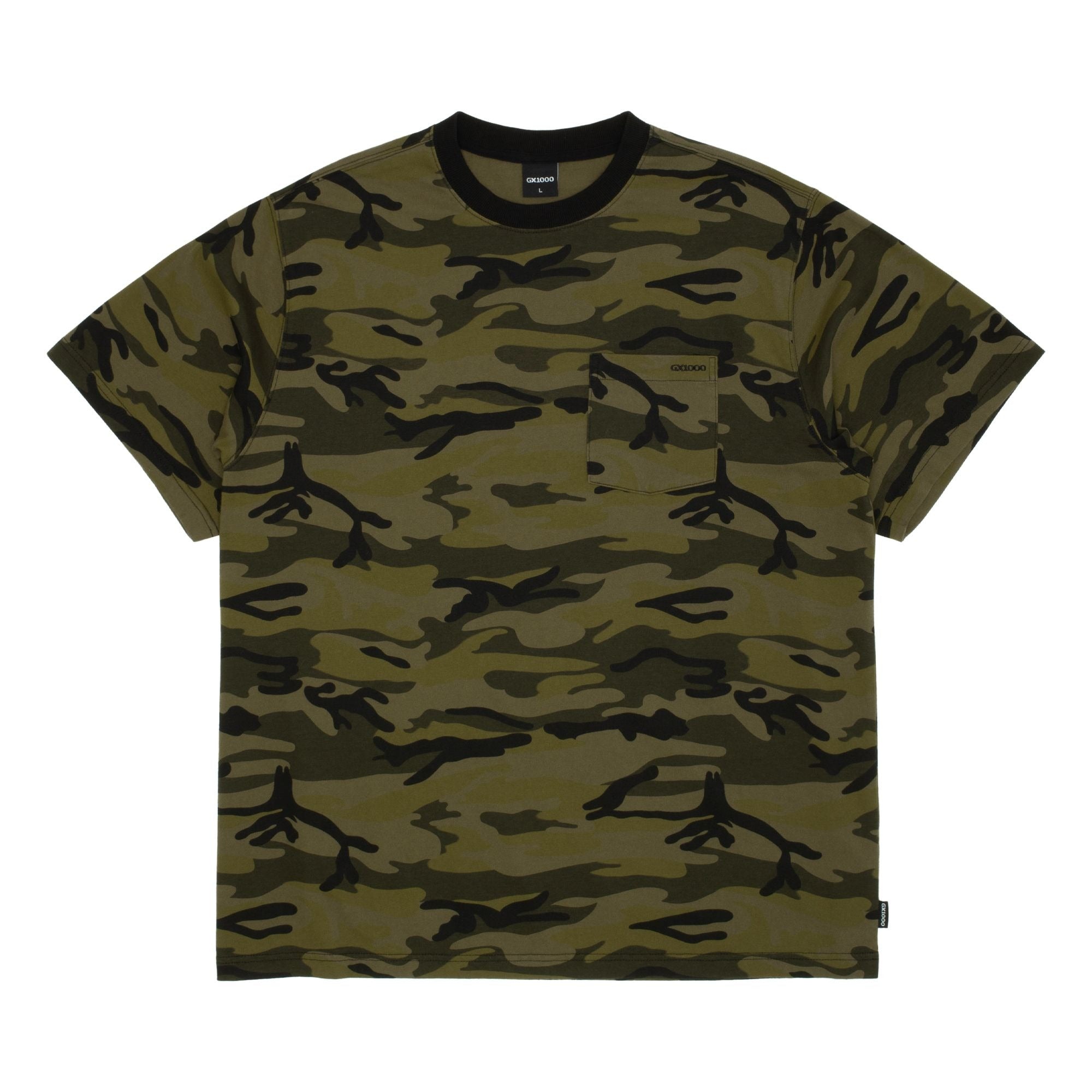 Pocket Tee - Camo - 100% Cotton - Made in China