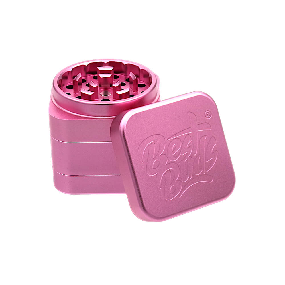 Best Buds The Cube - 4 parta bleikur grinder