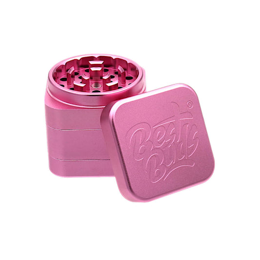 Best Buds The Cube - 4 parta bleikur grinder