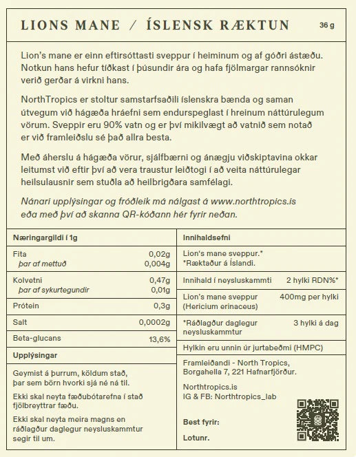 Lions Mane - North Tropics