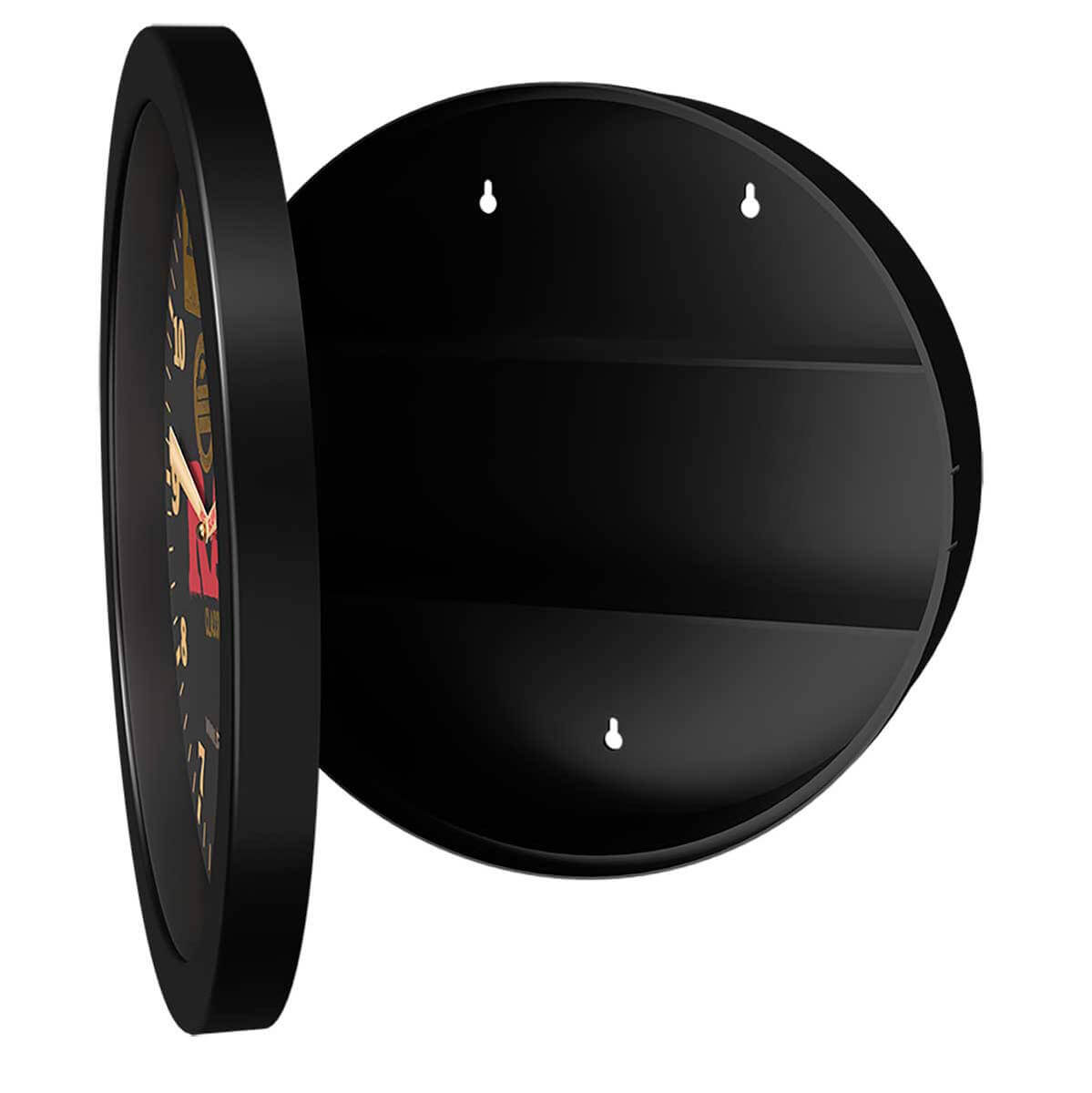 RAW Black stash wall clock