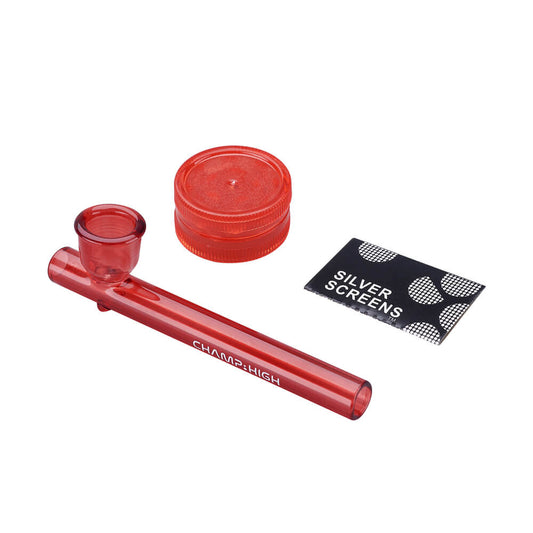 Champ High Gler pípa með síum & grinder