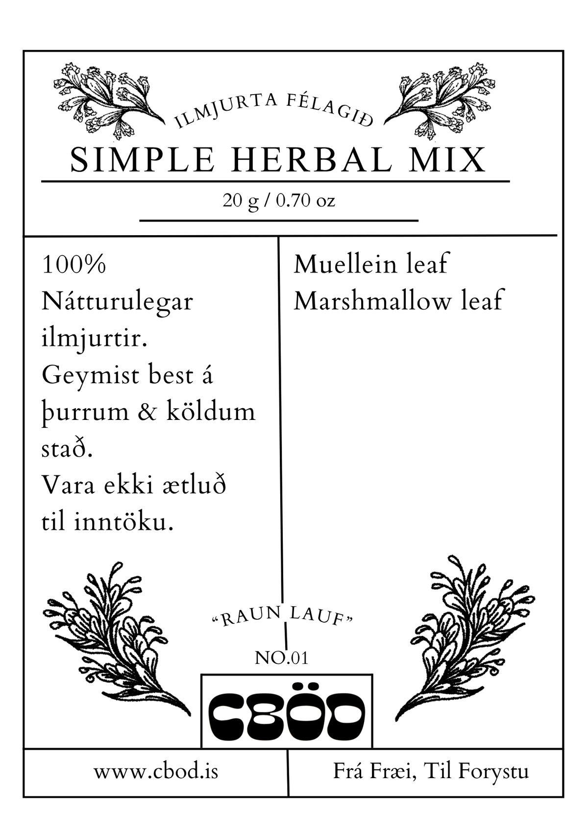 Simple Herbal Mix CBöD