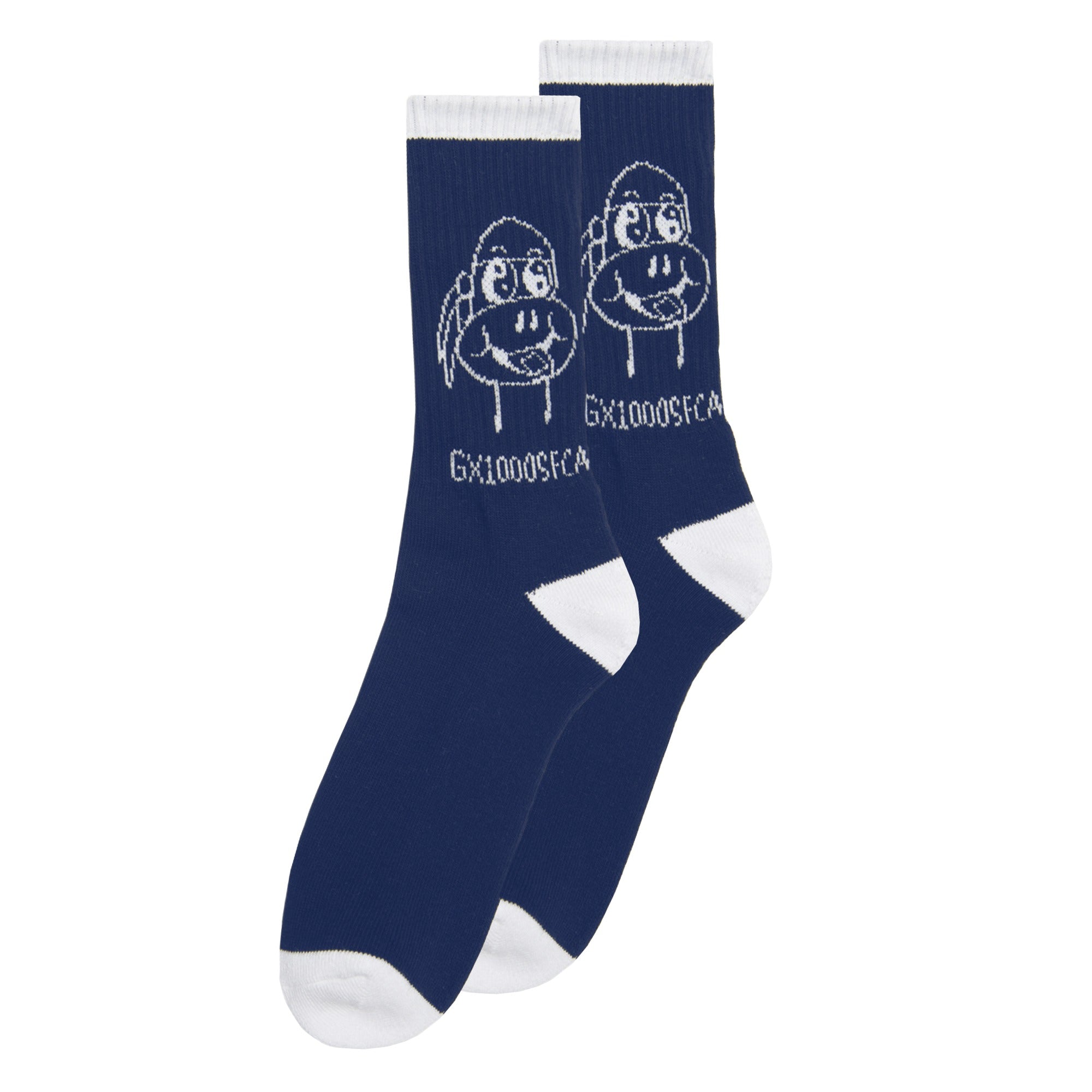 Acid Socks - Navy - 100% Cotton - Made in Korea