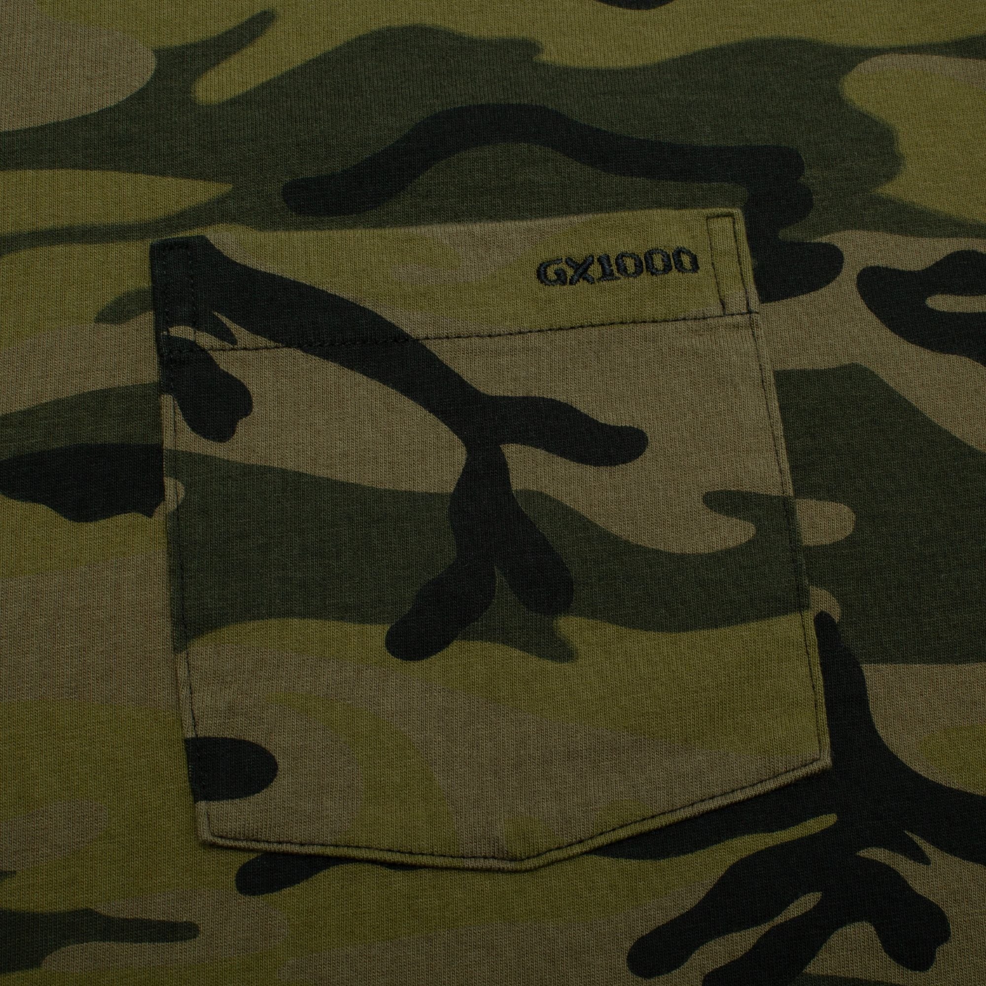 Pocket Tee - Camo - 100% Cotton - Made in China