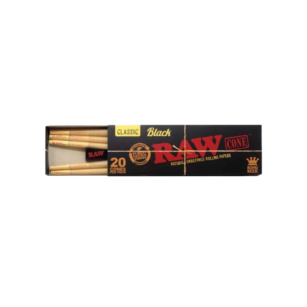 RAW Black King Size Cones