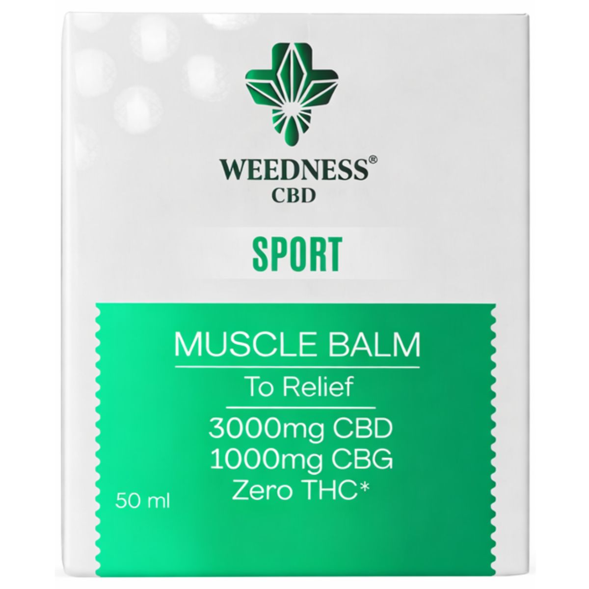 Weedness Muscle Relief Balm 3000mg CBD + 1000mg CBG (50ml)