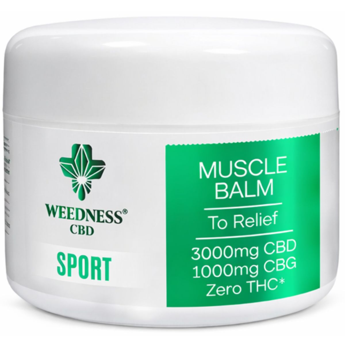 Weedness Muscle Relief Balm 3000mg CBD + 1000mg CBG (50ml)
