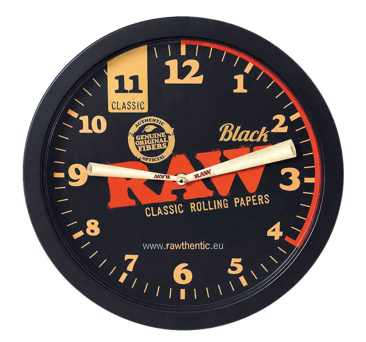 RAW Black stash wall clock